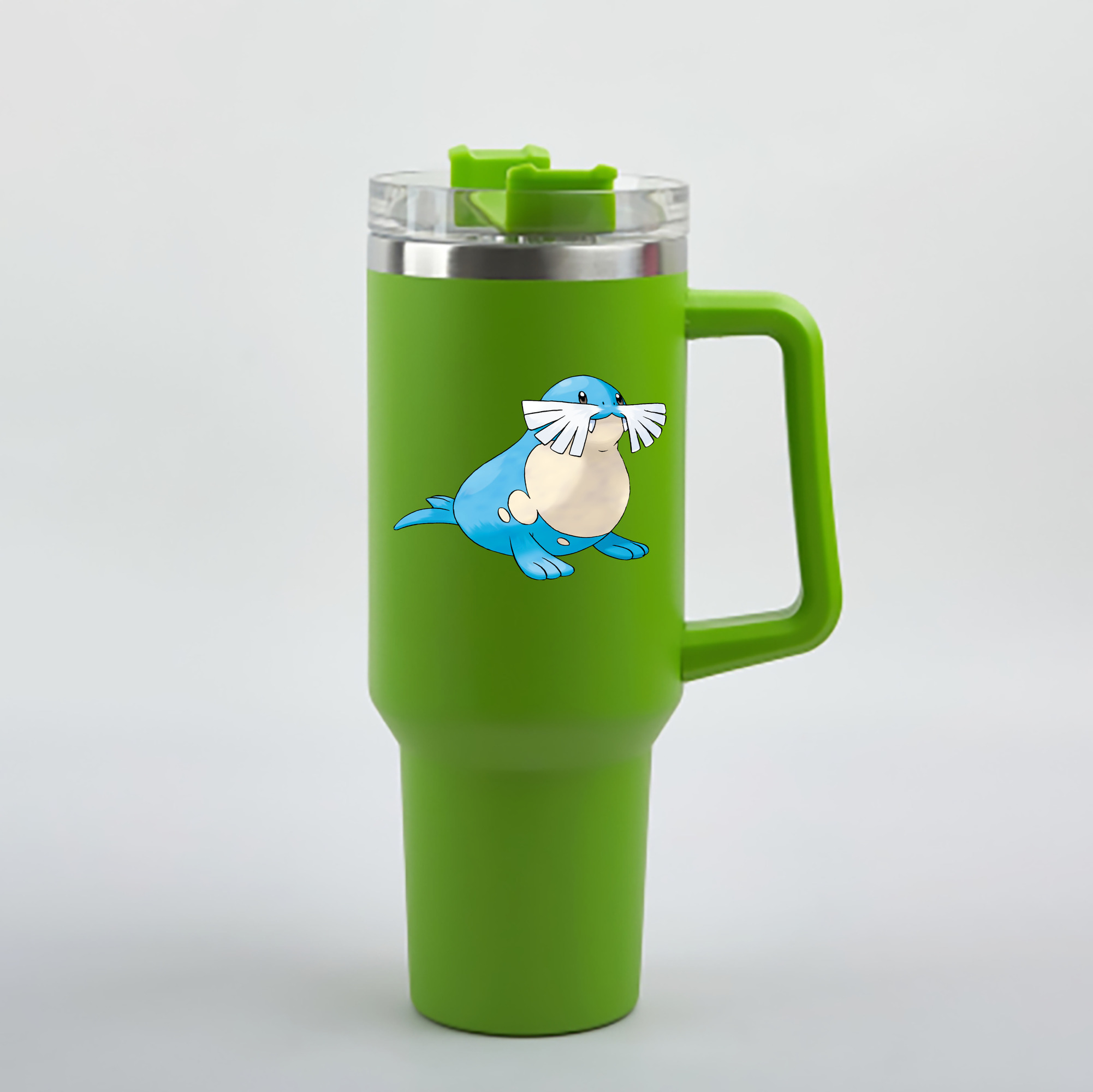 （画像用） ポケットモンスター Pokémon 1200mL車用タンブラー - クリスタルステッカー（プラスチックストロー付き）